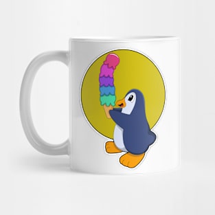 Penguin with Ice cream Mug